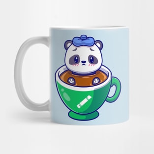 Cute Panda Fever In Coffee Cartoon Mug